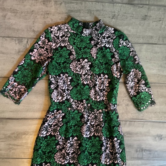 VILA Lace Appliqué Green and lilac dress Size 6 - Picture 2 of 10